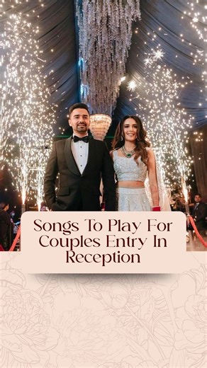 The Wedfluencers | Wedding Ideas & Tips on Instagram: "All eyes on you two, the stars of the night 🌟💍 From dreamy to dramatic, these couple entry songs are here to make your reception entrance one to remember. Whether you walk, dance, or twirl in together, let the music say what words can’t 🎶✨ Save this reel and send it to your DJ before the big night because every grand entry deserves the perfect track 💃🕺 Disclaimer: Images and videos are used for inspiration and educational purposes only.