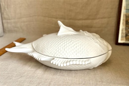 Vintage Bordallo Pinheiro White Fish Tureen (with Lid and Ladle) – 1.3 L - Portugal - Etsy