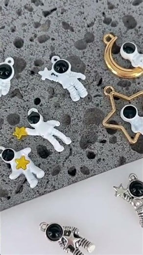 Space Toons Necklace | Trendy Astronaut Cartoon Pendant | Cute Space Jewelry 2025