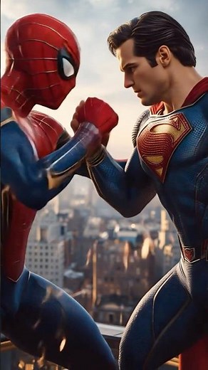 Superman vs Spider-Man 🔥 Realistic Fight Scene | Marvel x DC Crossover #short