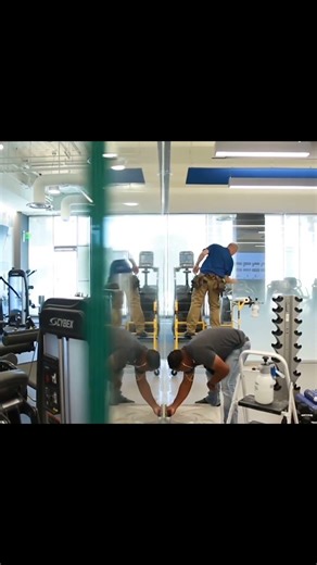 Frosted Window Film Install for Modern Gym Privacy #decorativefilm #gym #commercialwindowfilm