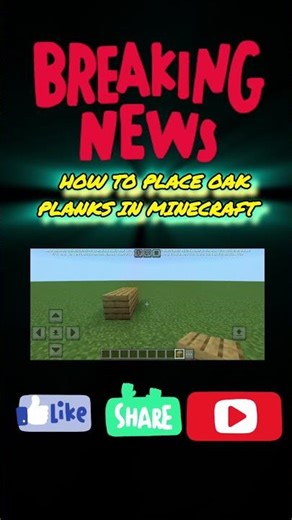 How to place oak planks in minecraft