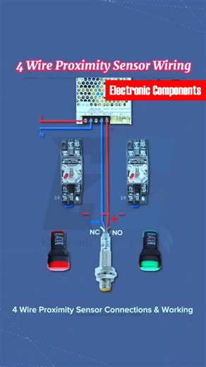 4 Wire Proximity Sensor Wiring #fblifestyle | 𝐄𝐥𝐞𝐜𝐭𝐫𝐨𝐧𝐢𝐜 𝐂𝐨𝐦𝐩𝐨𝐧𝐞𝐧𝐭𝐬