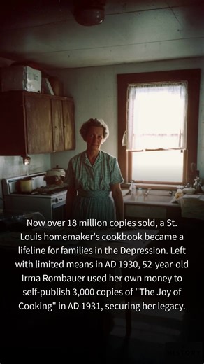 From grief to a kitchen classic, Irma Rombauer turned hardship into The Joy of Cooking, a guide that reshaped American home cooking. #History #FoodHistory #GreatDepression | History Vault