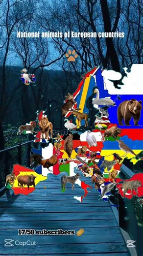 National animals of European countries #geography #europe #animals #recommended