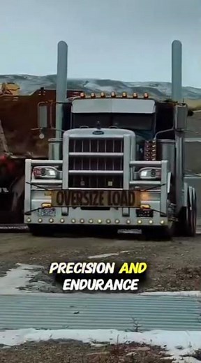 Hauling Giants: The Power of an Oversize Load Truck!” #shortvideos #heavyhaul #bigrig