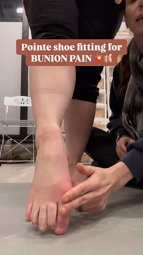 Pointe shoe fitting for BUNION PAIN 💥🩰😭 #ThePointeShop #Ballet #Ballerina #PointeShoes | The Pointe Shop