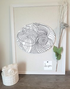 Original Abstract Line Drawing Black Marker on Canvas - Etsy