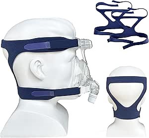 2 Packs Universal Headgear Closed Edges Replacement Headgear Strap CPAP Mask Full Face Replace Part (Without Mask)
