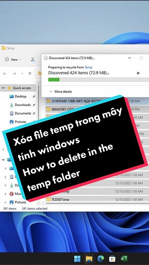 Xóa file temp trong mây tính windows How to delete in the temp folder #thuthuatcongnghe #suamaytinh #learnontiktok