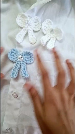Crochet Mini Bow Button | Cute & Quick for Dress