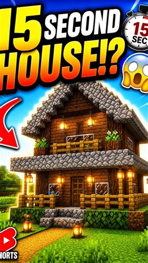 Minecraft Starter House in 15 Seconds! 🏡🔥 #shorts