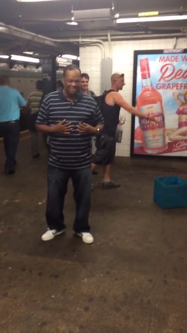 Subway Station Singer Belts Out Soulful Tune