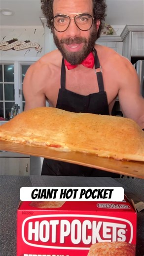 4 Hot Pockets in a Giant Hot Pocket. Yes or No!? #food #pizza #pepperoni