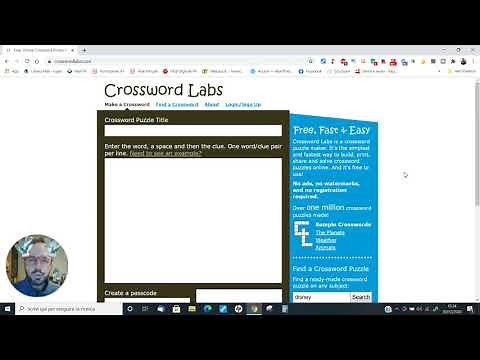 Andrea Cartotto - Come creare un cruciverba online con Crossword Labs