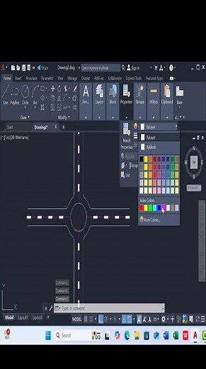 Perfect Circle Road #AutoCAD #roadtrip #reelsfacebook | AutoCad Tutorials Small