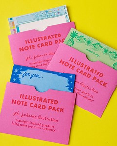 Pack of Personalised Illustrated Note Cards in Handmade Packaging [nostalgia-inspired] - Etsy