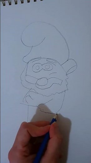 How to draw smurf step by step #easydrawing #drawingideas 🙈😨😍🙈😍🙈🎊🎭👻