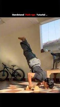 Calisthenics Handstand push-ups tutorial 💪❤️‍🔥… #explorepage #fitneess #viralshort #calisthenics