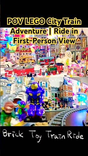 LEGO City Train POV Ride | Relaxing Journey Through the City