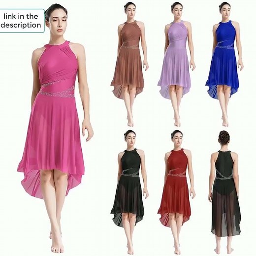 Women Adult Lyrical Dance Dress Modern Contemporary Costume