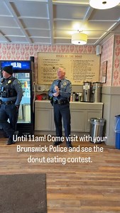 Timing for Coffee with a Cop: 9-11. Come visit and have a donut or two! | Town of Brunswick, Maine