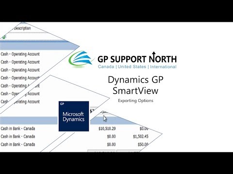 Smartview for Dynamics GP (Great Plains) Episode 3: Exporting Options