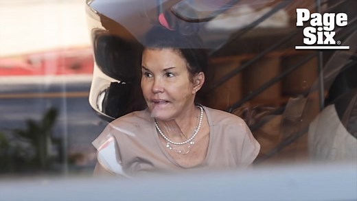 Makeup-free Janice Dickinson, 68, hits gym with husband following reality show accident