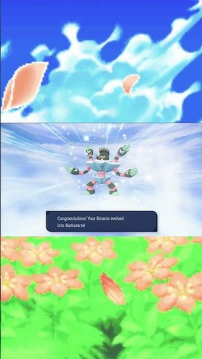 Evolving Binacle into Barbaracle: Pokemon Legends ZA #shorts #pokemon #evolution