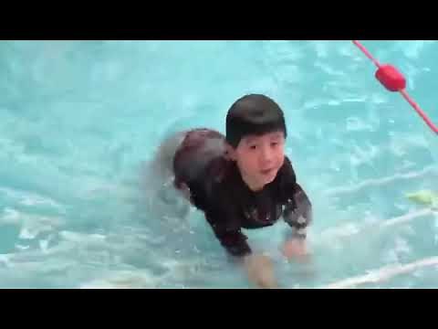 Swimming with clothes is fun!