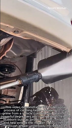 Professional Car Undercarriage Cleaning & Rust Removal Process #worker #process #automotive