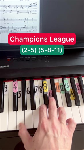 Champions League Anthem #pianotutorial #pianotok #pianolessons #piano