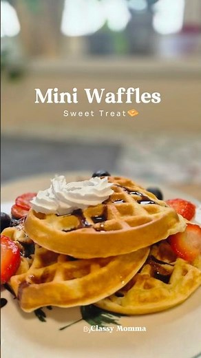 Mini waffles!! {kids Favourite}~quick & easy snack in 5min #quickrecipe #breakfastideas #shorts