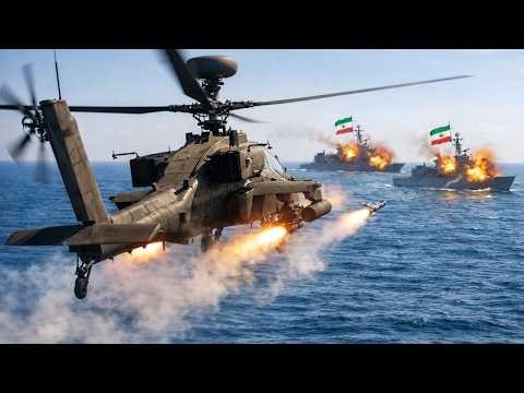 Watch U.S. AH-64 Apache Unleash Devastating Hellfire Missile Strike on Enemy Warship