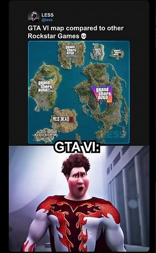 Gta 6 map comparison with all other gta maps #gta #gaming #gtaworld #gta6 #gta6leaks