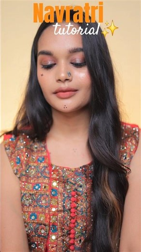 Navratri Makeup Tutorial | Easy Festive Glam Look for Garba & Dandiya Nights✨️ #shorts #tutorial