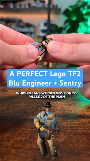 A PERFECT Lego Team Fortress 2 Blu Engineer + Sentry #lego #tf2 #teamfortress2