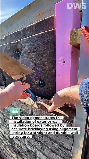 Wall Insulation and Bricklaying Process | Smart Construction Technique