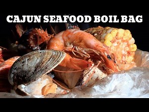 King Crab Cajun Seafood Boil Recipe in an Oven Bag (with Side of Garlic Bread)