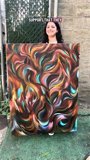 Abstract intuitive acrylic and oil artist