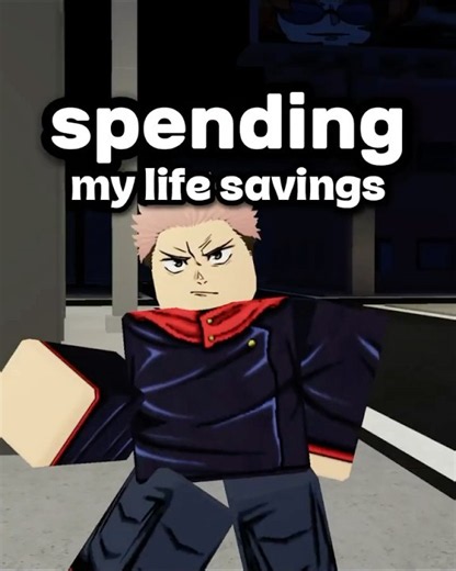Spending My Life Savings On Emotes...... #roblox #jjkgame #jujutsushenanigans #jjs #shorts