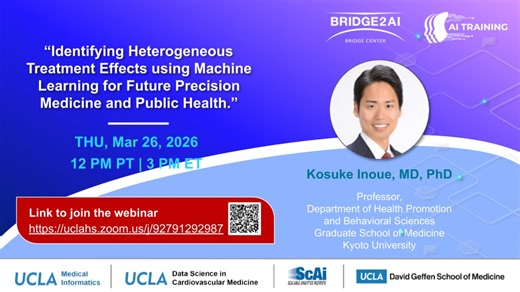 Dr. Kosuke Inoue presented "Identifying Heterogeneous Treatment Effects using Machine Learning for Future Precision Medicine and