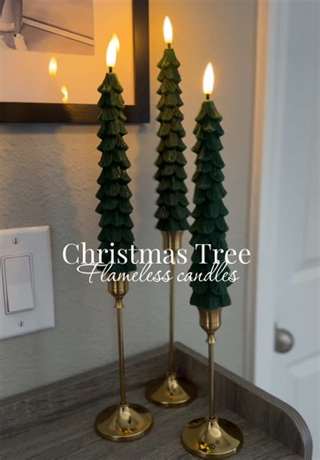 Flameless Christmas Tree Candles for Cozy Decor