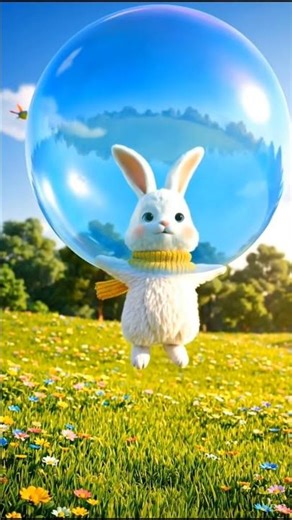 Bunny’s Magical Bubble 🐰🫧 #disney #animation #cartoon #kidsvideo #cute #rabbit #bubble #kids