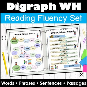 WH Digraphs Decodable Passages Readers   Fluency Tracker | Orton Gillingham