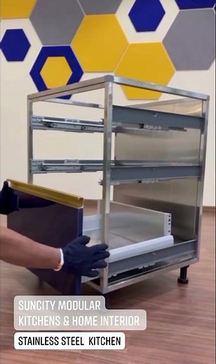 DIY - Stainless steel kitchen cabinets ~ Patented technology