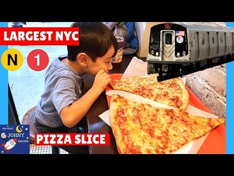 Johny's MTA subway Train Ride to Largest NYC Pizza Slice N subway train ride