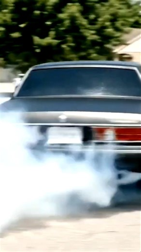 Matt Black Box Chevy Caprice Burnout