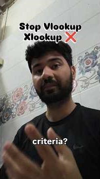 Stop Vlookup Xlookup ❌ use this Formula instead #exceltips #corporate #formula