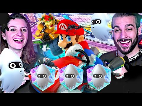 WE'RE PLAYING MARIO KART BUT ONLY WITH BLOUPS! (You can't see anything at all...)